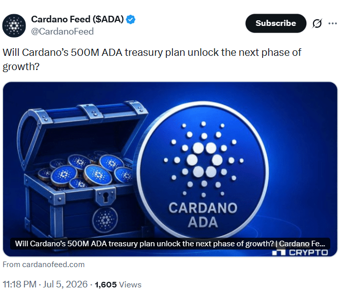 Cardano拟提支出上限至5亿ADA，治理考验升级