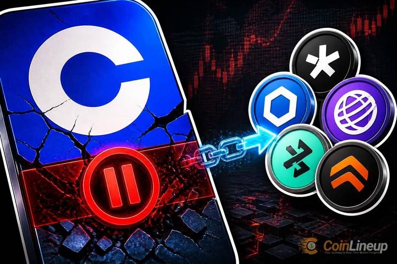 Coinbase暂停5种代币交易，提现仍可进行