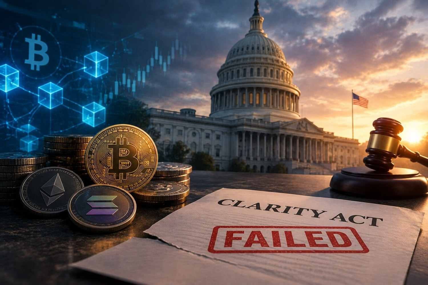 CLARITY法案参议院折戟：监管真空拖累机构入场