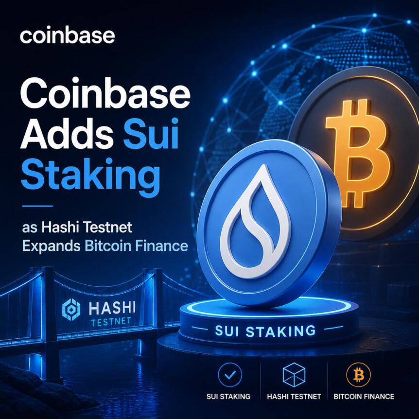 Coinbase上线SUI质押，Hashi测试网拓展比特币金融生态
