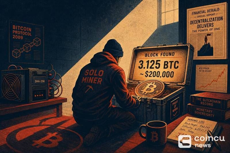 独立矿工挖出20万美金区块，比特币挖矿神话再现