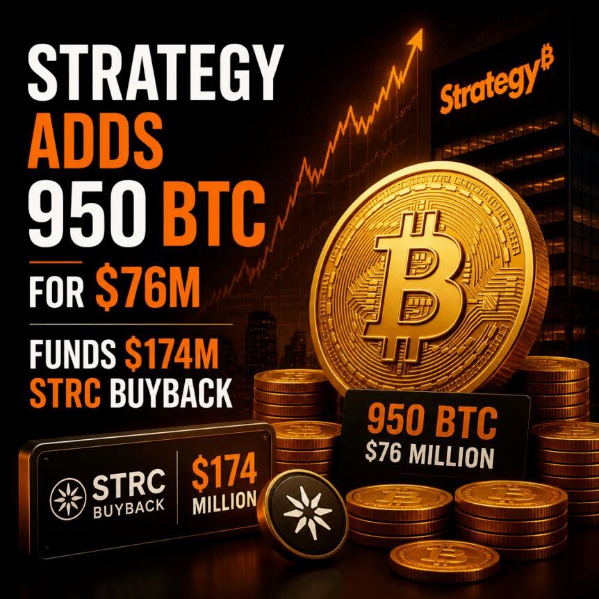 Strategy重启比特币增持，950枚购入引发市场关注