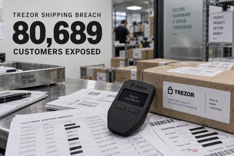 Trezor物流数据泄露：超8万用户信息外泄